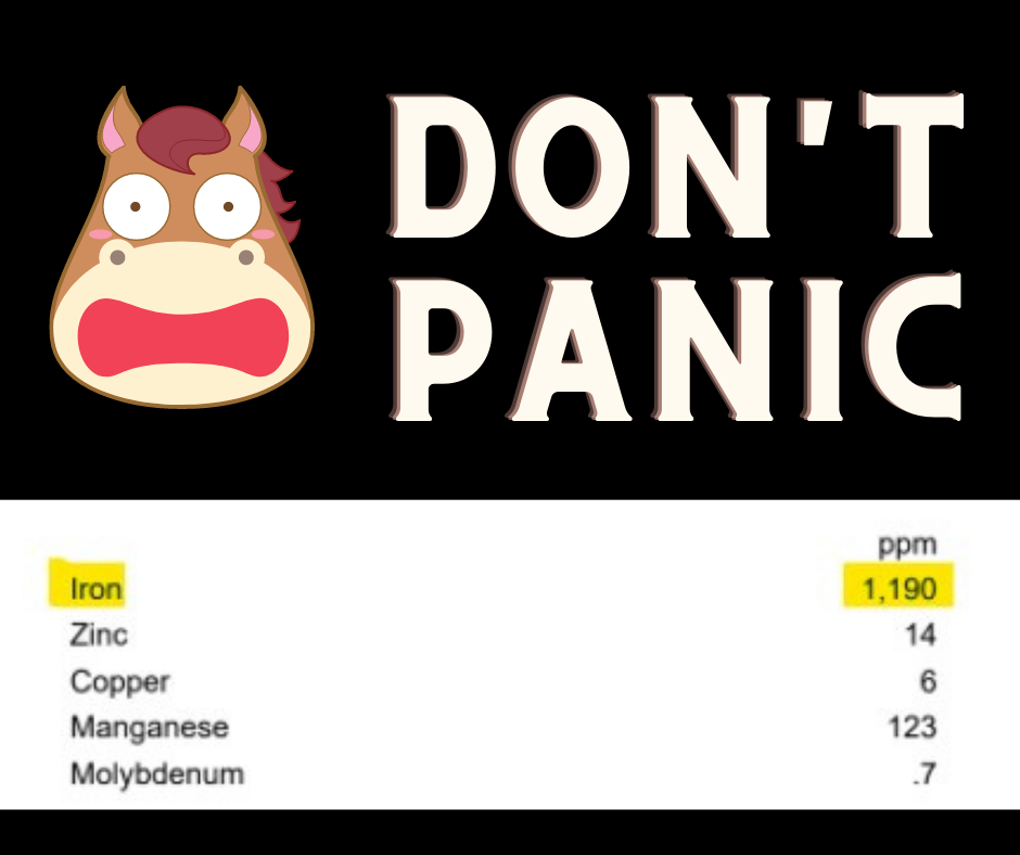 Don't panic over iron levels